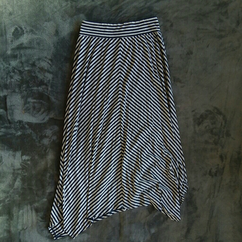 Striped maxi skirt